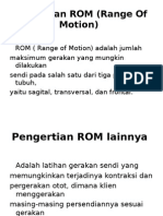 Pengertian ROM (Range of Motion)