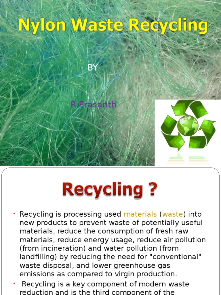 Nylon Recycling PDF Recycling Nylon