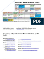 Gangneung Independent Arts Theater Schedule, April 2-April 8
