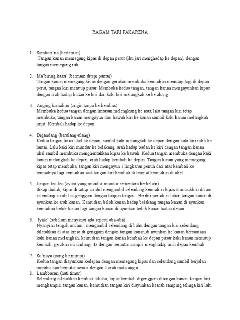 Ragam Tari Pakarena Pdf