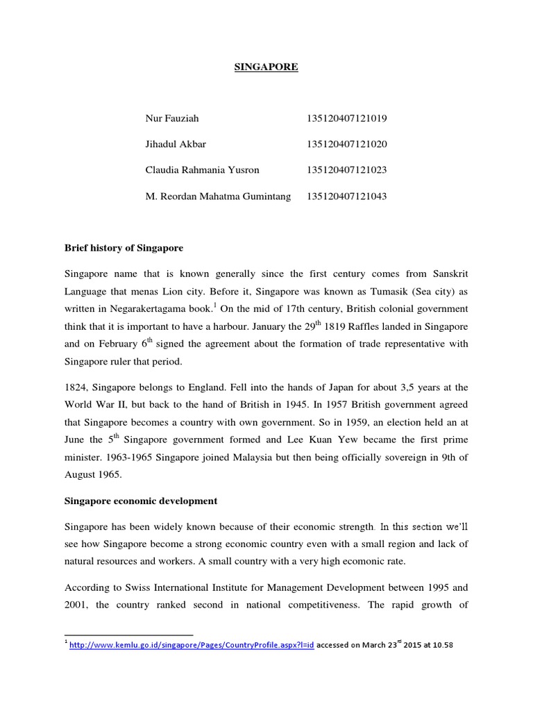 Singapore EConomic Development | PDF | Singapore | World Politics
