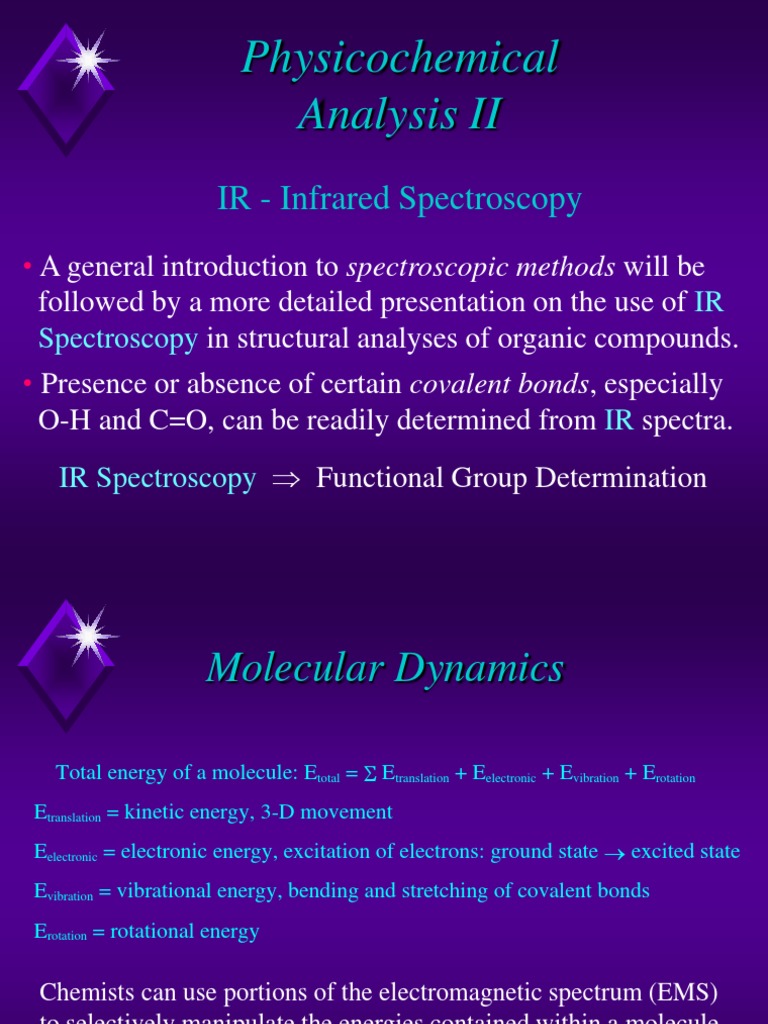 Physicochemical Analysis II: IR - Infrared Spectros | PDF | Infrared ...