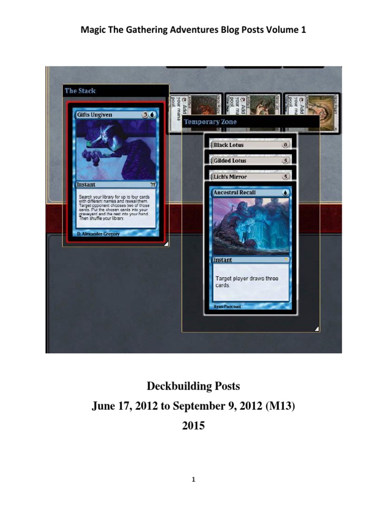 01 MTGA Blog Decks v01 20150319 | PDF | Wizards Of The Coast | Trading ...