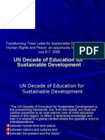 Trina Supit's 2009 presentation on UNESCO's Decade of Education for Sustainable Development