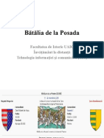 Bătălia de La Posada: Facultatea de Istorie UAIC Învățământ La Distanță Tehnologia Informației Și Comunicării (TIC)