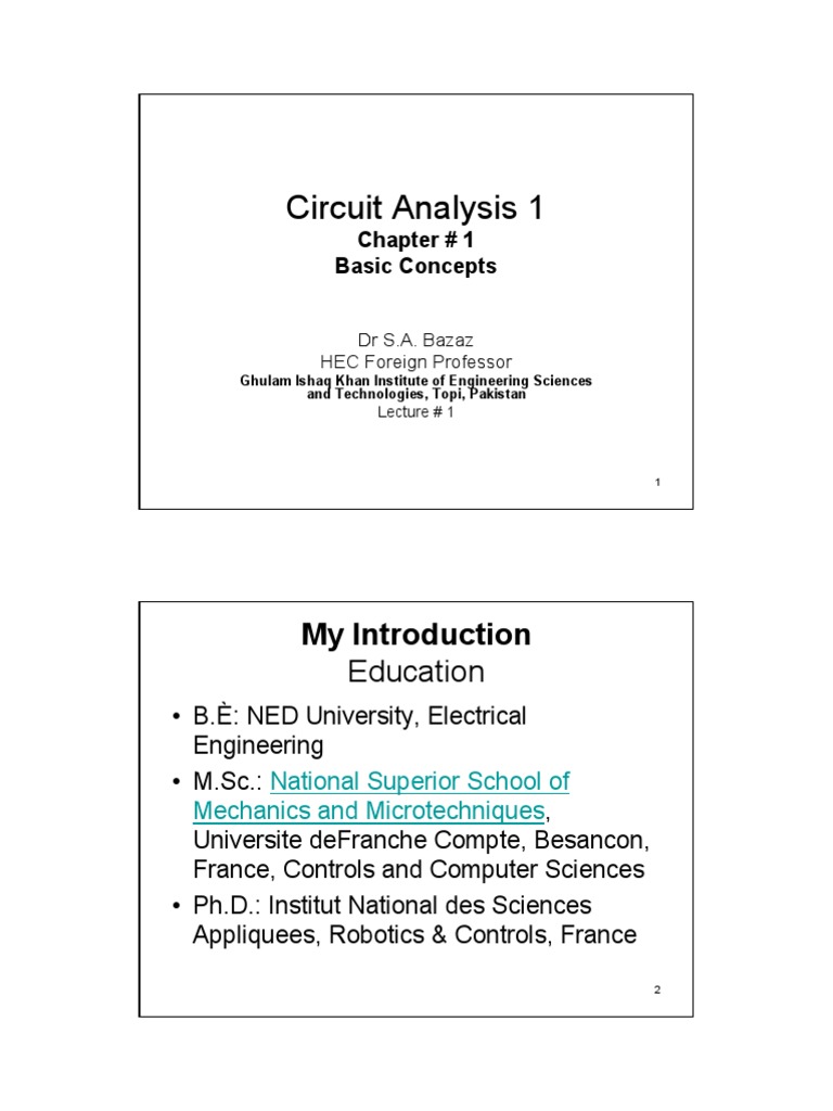 Circuit Analysis Basics and Applications | PDF | Microelectromechanical ...