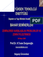 Zemi̇nlerde Karşilaşilan Problemler Ve Zemi̇n İyi̇leşti̇rmesi̇