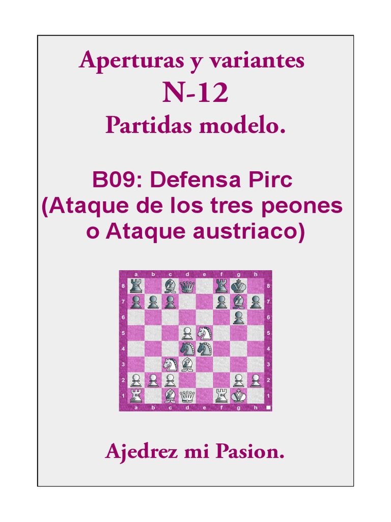 Defensa Pirc: Ataque Austriaco en Ajedrez | PDF | Aperturas de ajedrez ...