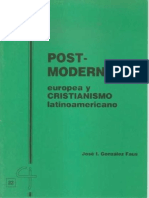 Cj 22, Postmodernidad Europea y Cristianismo Latinoamericano - JI González Faus, SJ