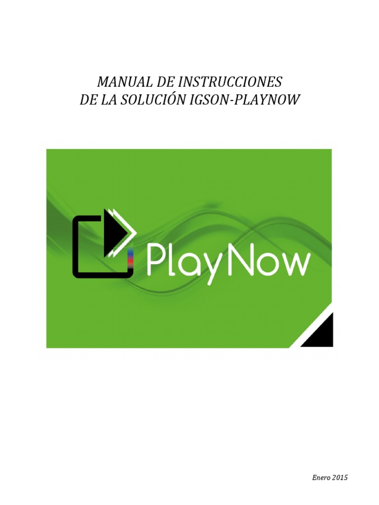 Manual de Igson-PlayNow: Instrucciones | PDF | Archivo de computadora ...