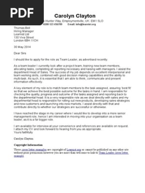 Cover Letter
