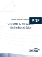 SonicWALL TZ 180 W Getting Started Guide