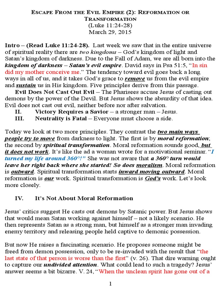 luke-11-24-28-escape-from-the-evil-empire-2-reformation-or