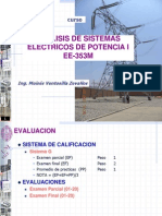 Analisis de Sistemas Electricos de Potencia I EE-353M: Curso