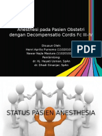 Anestesi Pada Pasien Obstetri Dengan Decompensatio Cordis FC