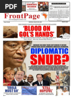 Blood On Gol'S Hands': Frontpage