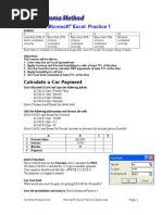 EXCEL Advanced Practice Activities