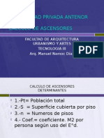 Cálculo de ascensores en edificio de oficinas