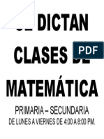 Se Dictan Clases de Matemática