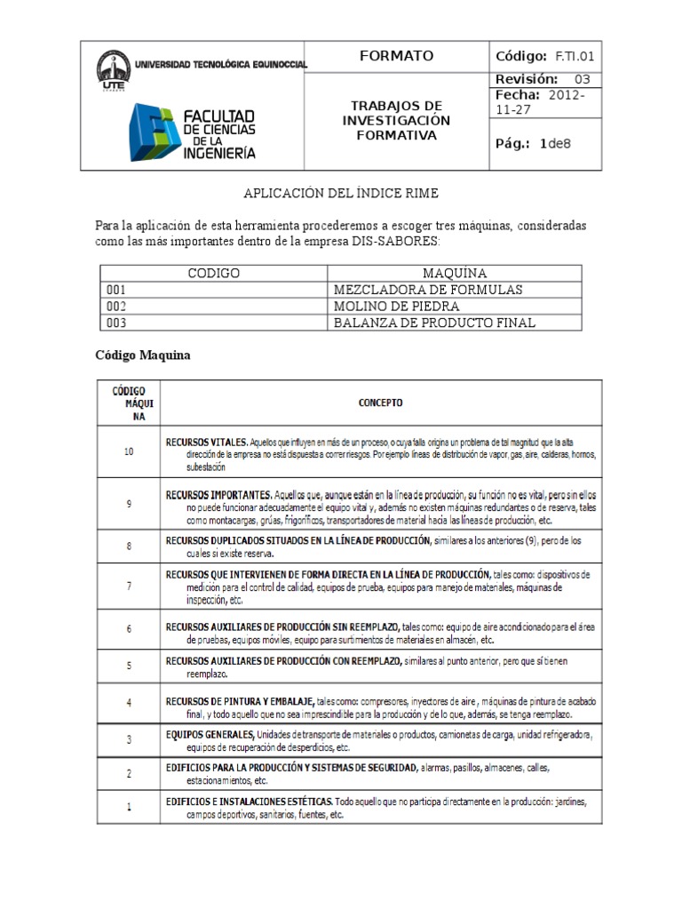 Aplicación de la Matriz RIME en Maquinaria | PDF | Engranaje | Herramientas