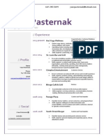 Yana Pasternak Master Resume