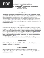 LINA CALILAP-ASMERON, Petitioner vs. Development Bank of The Philippines, Respondents