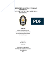 Analisis Efektifitas Sistem Informasi Akuntansi Penggajian Karyawan Pada Rsud Kota Semarang