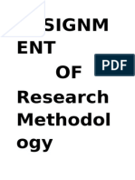 Assignm ENT OF Research Methodol Ogy