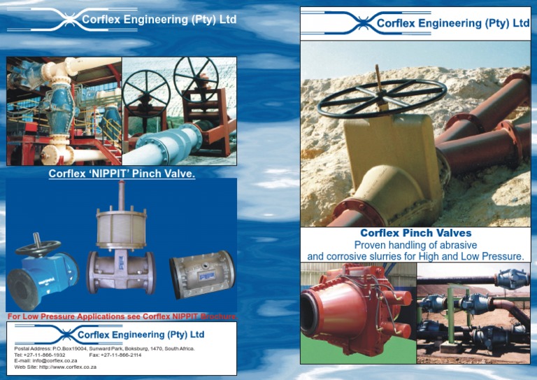 Corflex Engineering (Pty) LTD: Corflex NIPPIT' Pinch Valve | PDF ...