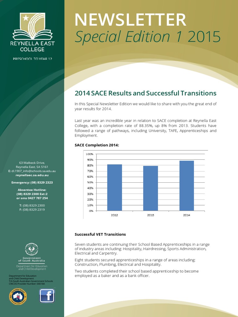 REC Special Edition Newsletter #1 2015 | PDF | Science | Further Education