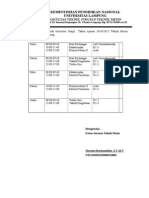 UNILAMPUNG MESIN SEMESTER JADWAL 2014/2015