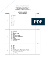 Suggested Answers Marks: Answer Scheme