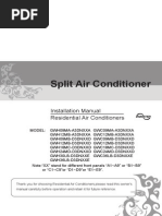 Split Air Conditioner: Installation Manual Residential Air Conditioners
