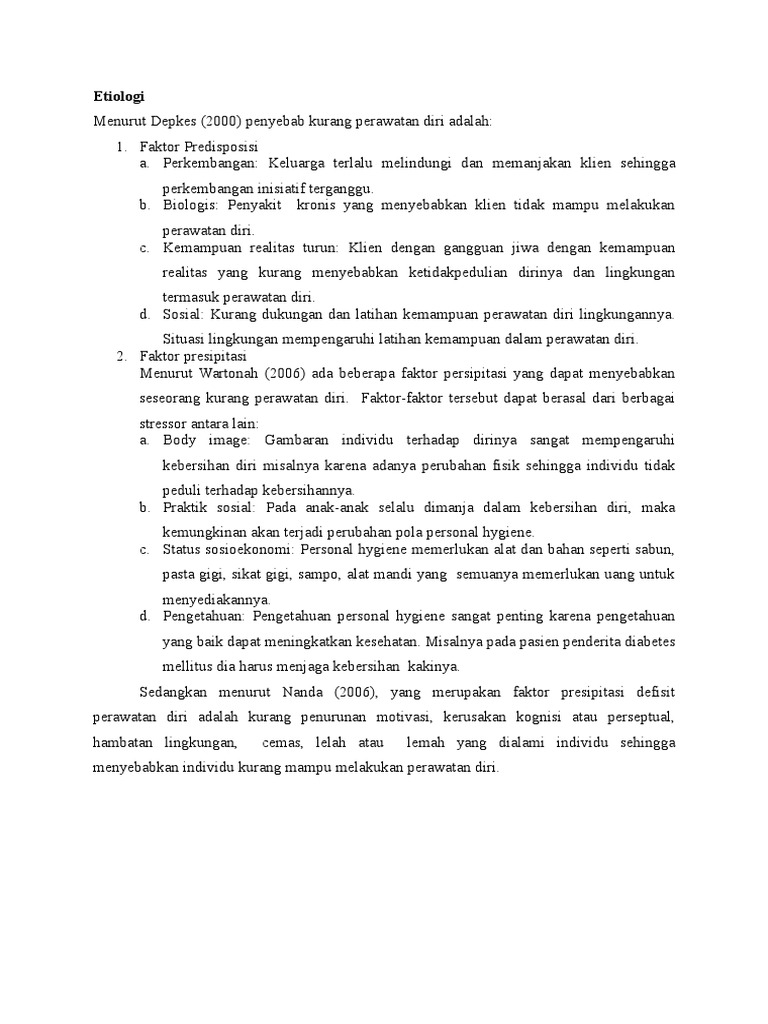 Faktor Predisposisi Dan Presipitasi PDF