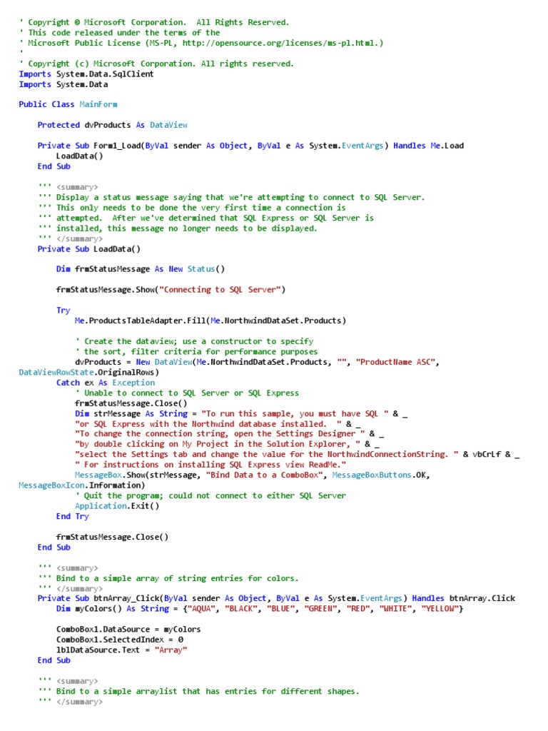 Data Combo Box | PDF | Microsoft Sql Server | Sql
