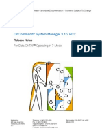 Oncommand System Manager 3.1.2 Rc2: Release Notes For Data Ontap Operating in 7-Mode