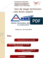 Présentation de Stage Technicien Chez Amec Export