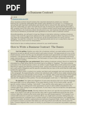 Business Contract