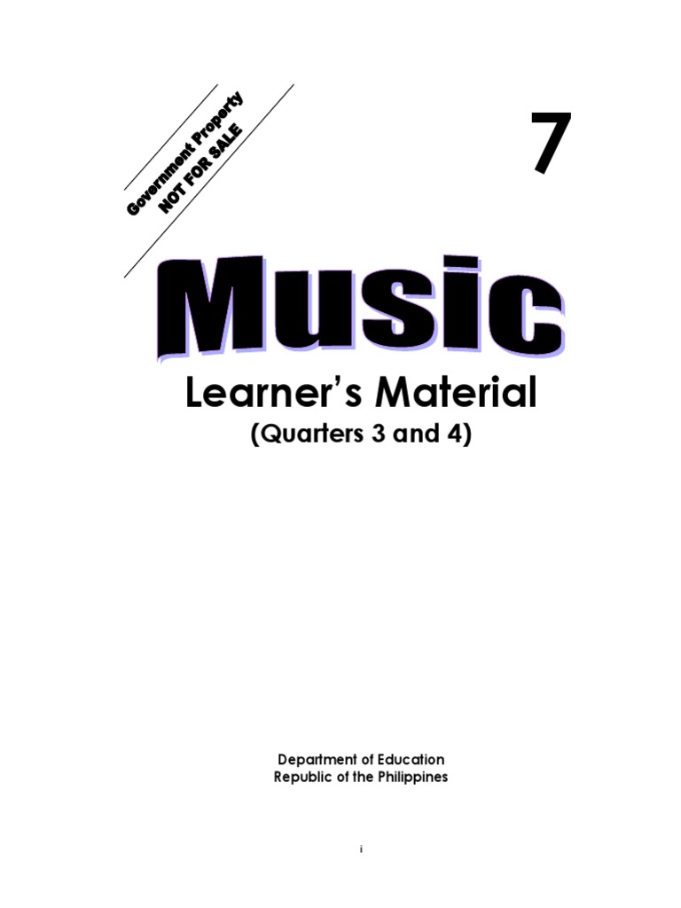 Learner's Material Music 7 PDF Musical Compositions Composers