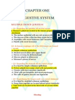 Chapter One Digestive System: Multiple Choice Question