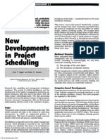 New Developments in Project Scheduling