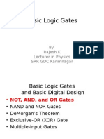 Basic Logic Gates: by Rajesh.K Lecturer in Physics SRR GDC Karimnagar