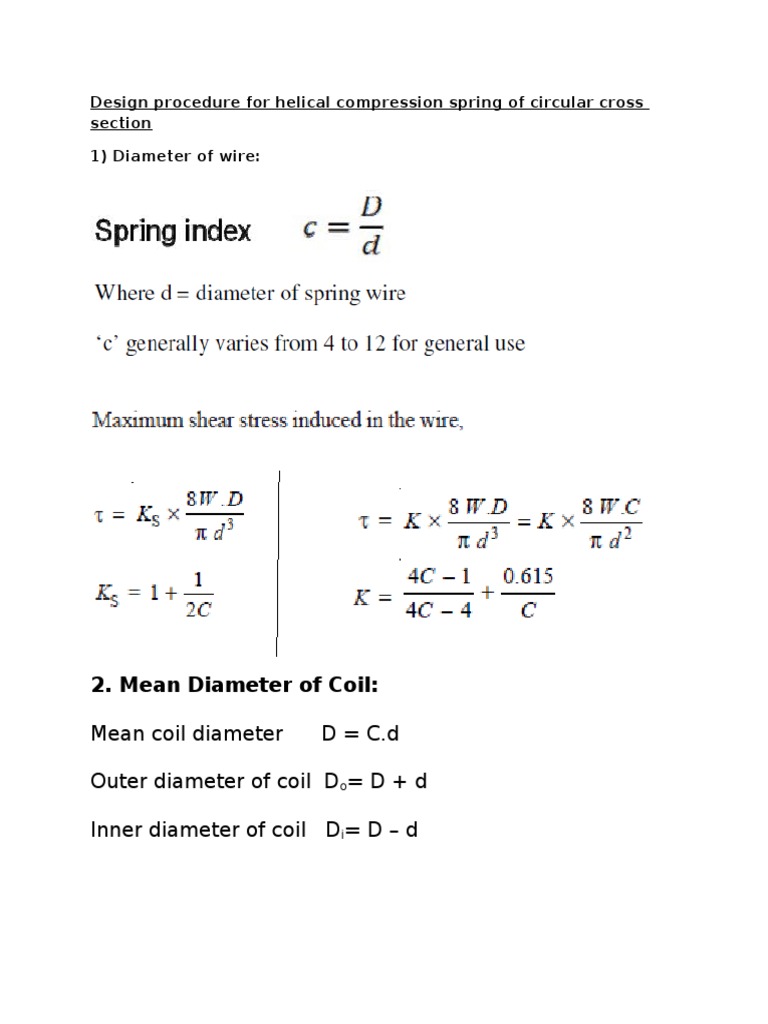 Helical Compression Spring Design Guide | PDF | Teaching Methods ...