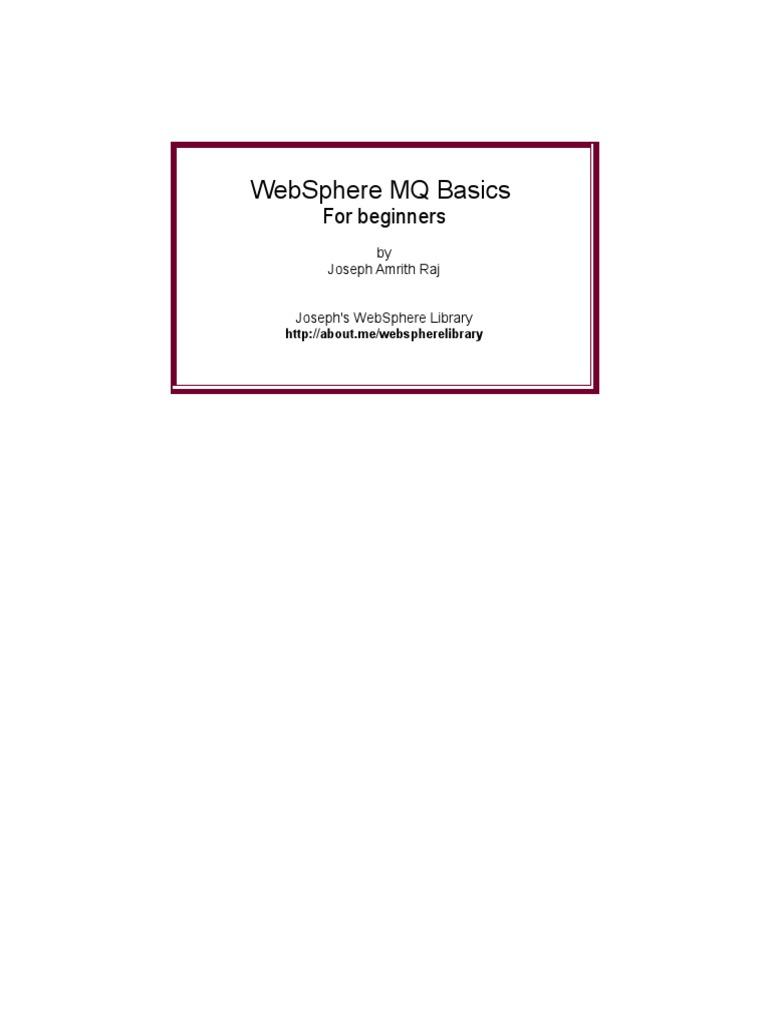 Websphere MQ Tutorial for Beginners Computer Data