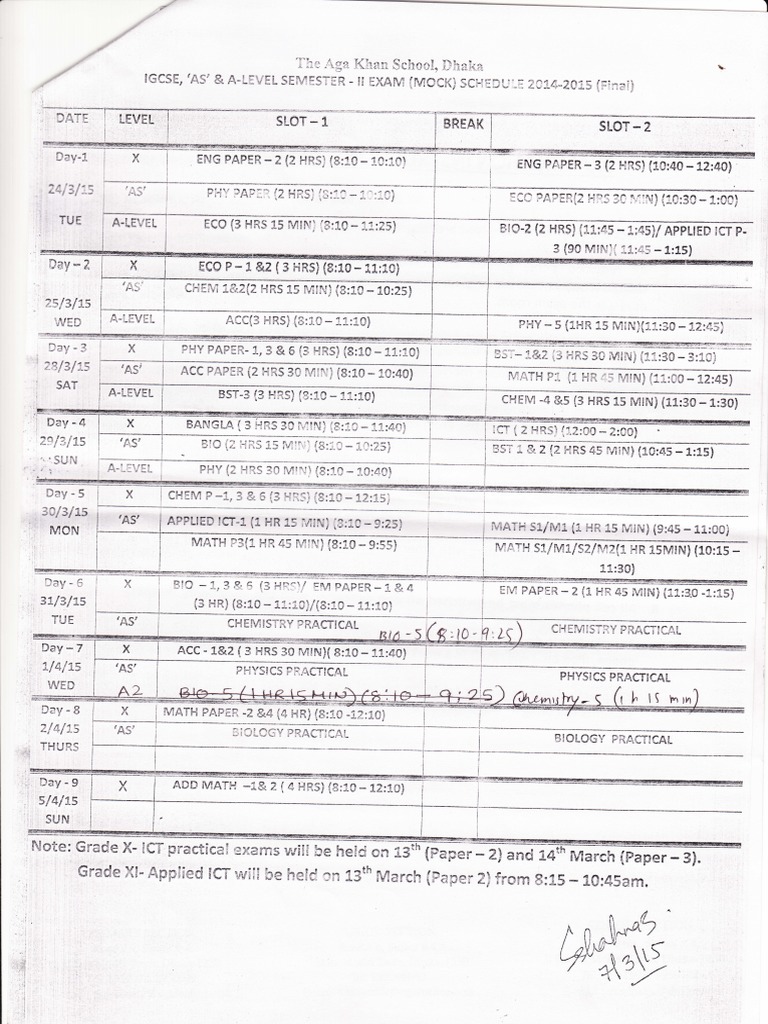 Applied ICT and Practical Exams Schedule | PDF | Technology & Engineering