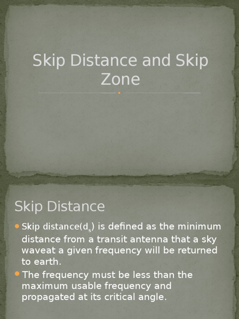 Skip Distance and Skip Zone Explained | PDF