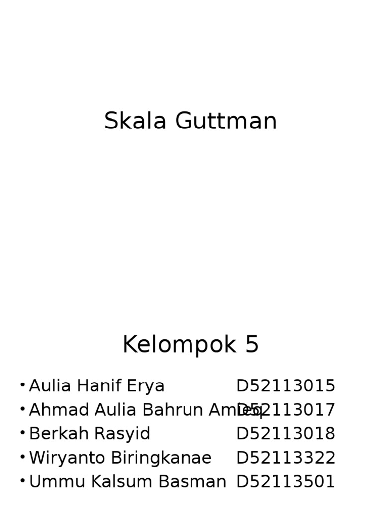 Skala Guttman | PDF