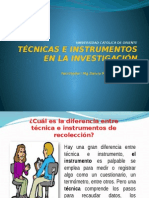 Técnicas e Instrumentos en La Investigación