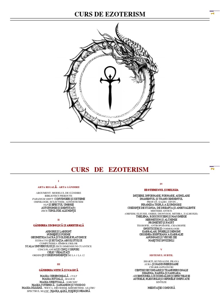 C U R S de Ezoterism Si Magie | PDF