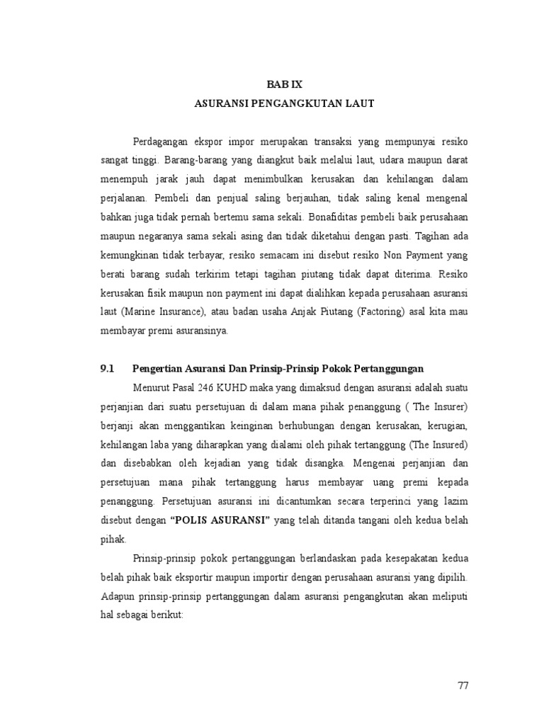 Asuransi Pengangkutan Laut PDF